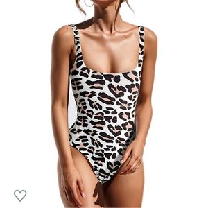 Leopard one piece swimsuit